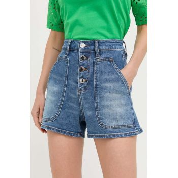 Morgan pantaloni scurti jeans femei, neted, high waist