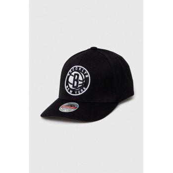 Mitchell&Ness șapcă din amestec de lână Brooklyn Nets culoarea negru, cu imprimeu