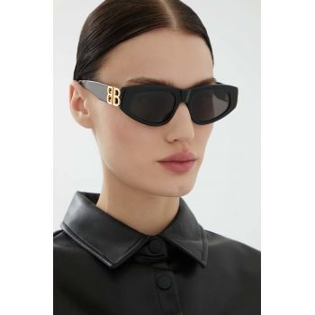 Balenciaga ochelari de soare femei, culoarea negru