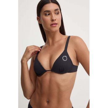 Trussardi sutien de baie culoarea negru, cupa usor rigidizata