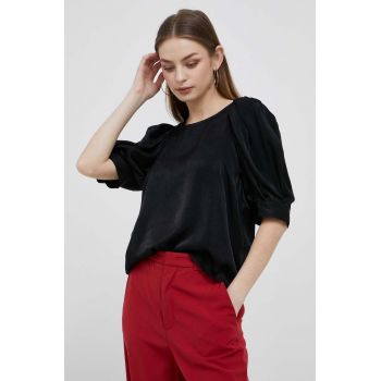 Dkny bluza femei, culoarea negru, neted