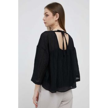 Dkny bluza femei, culoarea negru, neted