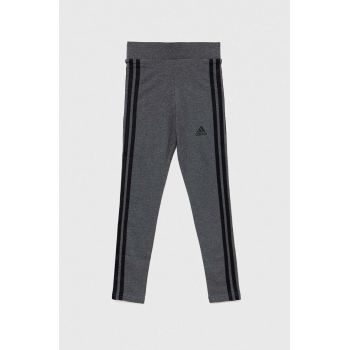 adidas leggins copii culoarea gri, cu imprimeu