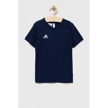 adidas Performance tricou de bumbac pentru copii ENT22 TEE Y culoarea albastru marin, cu imprimeu ieftin