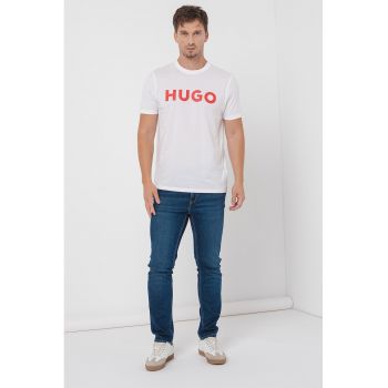 Tricou regular fit cu logo contrastant Dulivio