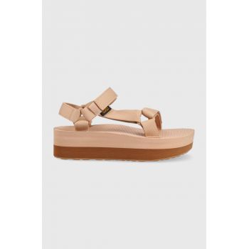 Teva sandale Flatform Universal femei, culoarea bej, cu platforma, 1008844 1008844.MSLN-MSLN