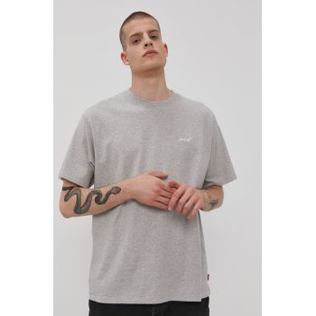 Levi's tricou bărbați, culoarea gri, melanj A0637.0013-Neutrals ieftin