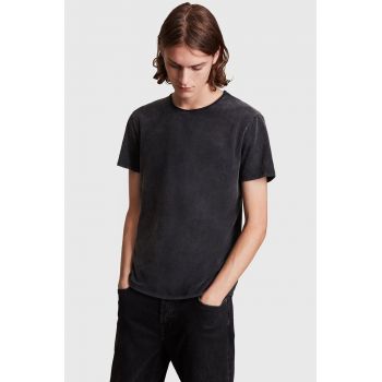 AllSaints Longsleeve bărbați, culoarea gri, material neted