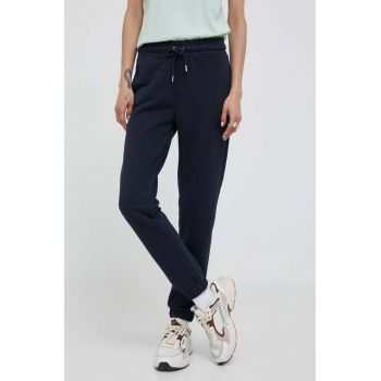 Gant pantaloni de trening culoarea albastru marin, neted