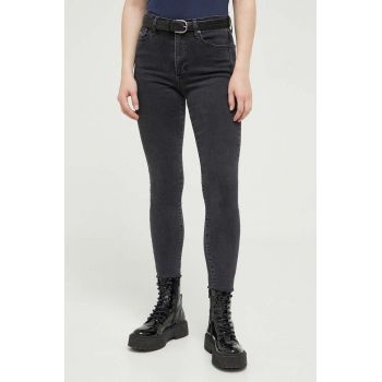 Tommy Jeans jeansi femei, culoarea negru