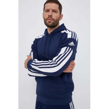 adidas Performance bluză trening Squadra 21 culoarea bleumarin, cu glugă, cu imprimeu  GT6636