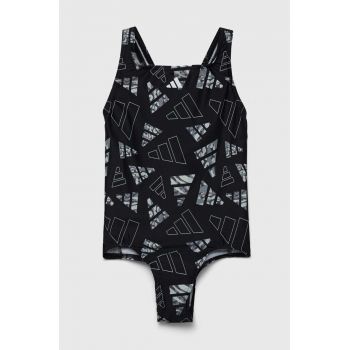 adidas Performance costum de baie dintr-o bucată pentru copii culoarea negru