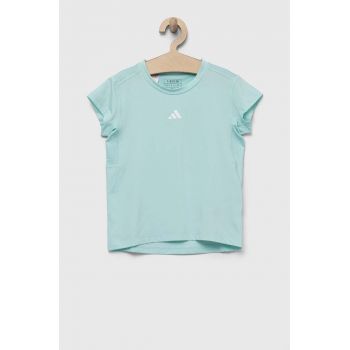 adidas tricou copii culoarea turcoaz