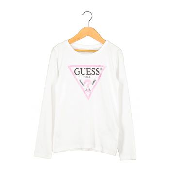 GUESS - Bluza de bumbac cu imprimeu logo