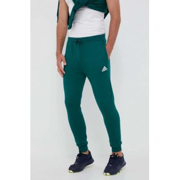 adidas pantaloni de trening culoarea verde, uni IJ8892