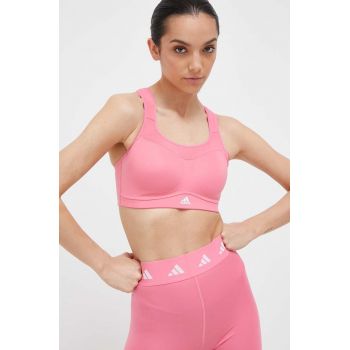 adidas Performance sutien sport culoarea roz