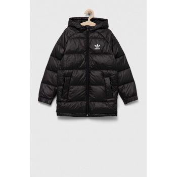 adidas Originals geaca de puf pentru copii DOWN JACKET ELO culoarea negru