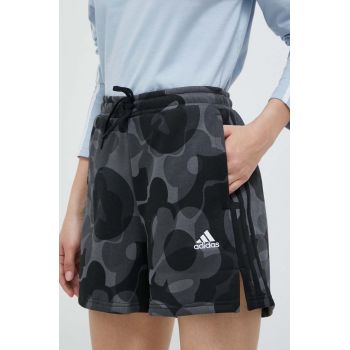 adidas pantaloni scurti femei, culoarea negru, modelator, medium waist ieftini