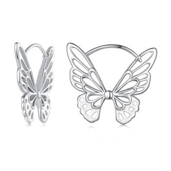 Cercei din argint Silver Simple Butterfly