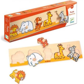 Puzzle cu buton  Savana