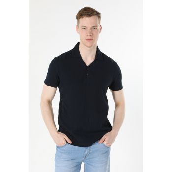 Tricou polo cu model striat