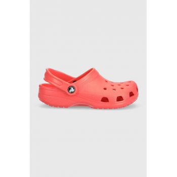 Crocs papuci CLASSIC KIDS CLOG culoarea rosu de firma originali