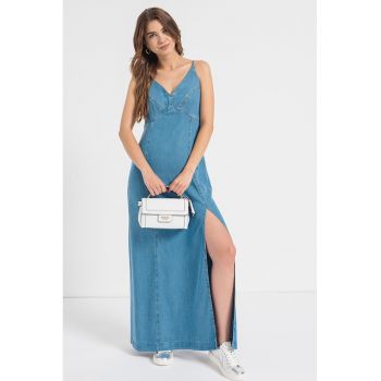 Rochie maxi de denim cu slit