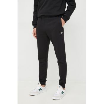 Lacoste pantaloni de trening bărbați, culoarea negru, uni XH9624-132