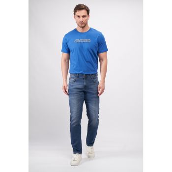 Blugi regular fit cu talie medie