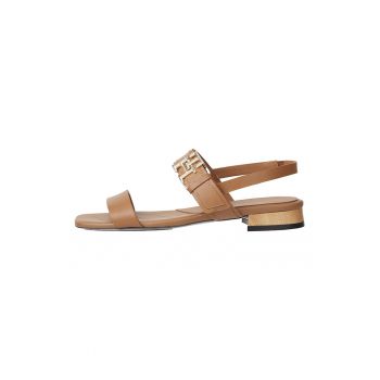 Sandale slingaback de piele