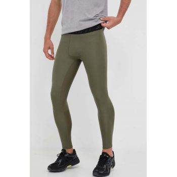 adidas Performance leggins de antrenament Techfit culoarea verde, neted