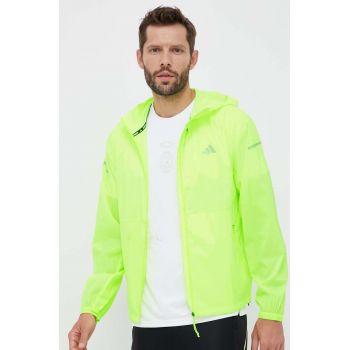 adidas Performance windbreaker Ultimate culoarea verde, de tranzitie