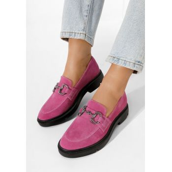 Mocasini dama piele Duquesa fucsia