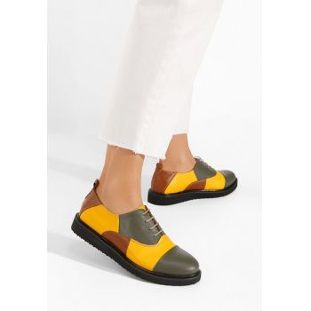 Pantofi derby piele Seina multicolori