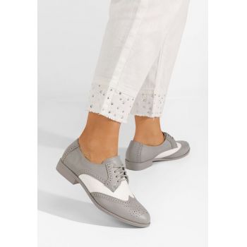 Pantofi oxford dama Nemara gri