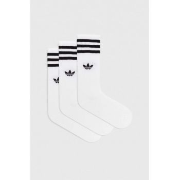 adidas Originals sosete 3-pack culoarea alb ieftine