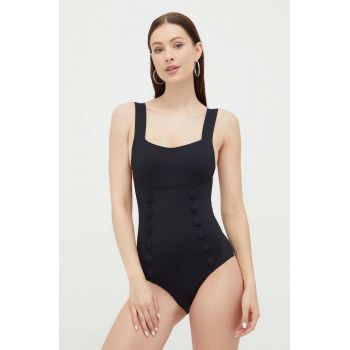 MAIO Paris costum de baie dintr-o bucată culoarea negru, cupa moale