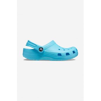 Crocs slapi Classic Kids Clog culoarea turcoaz