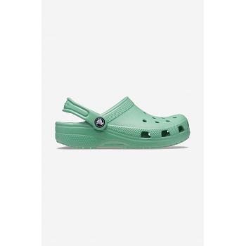 Crocs slapi Classic Kids Clog culoarea verde