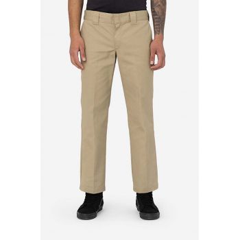 Dickies pantaloni Work Pant Rec bărbați, culoarea bej, drept DK0A4XK9KHK-brown