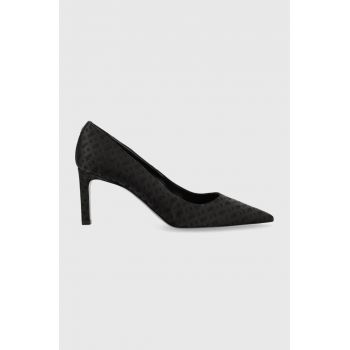 BOSS pantofi cu toc Janet Pump 70-JMN culoarea negru, 50498755