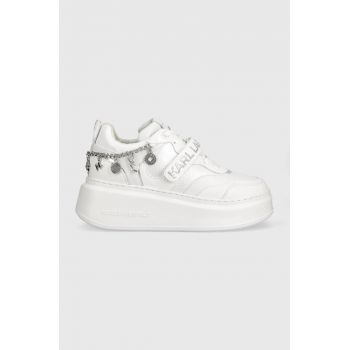 Karl Lagerfeld sneakers din piele ANAKAPRI culoarea alb, KL63540F