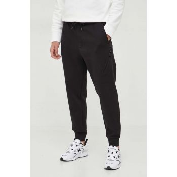 Armani Exchange pantaloni de trening culoarea negru, neted