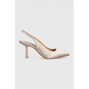 Steve Madden pantofi cu toc Lustrous culoarea bej, cu toc deschis, SM11002088