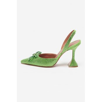 Pantofi slingback cu strasuri Rosie