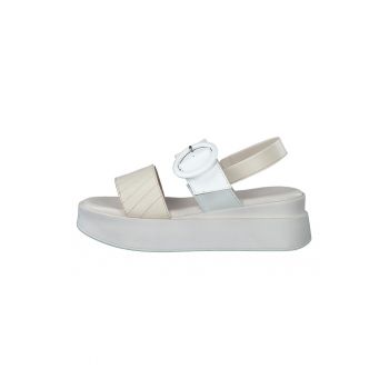 Sandale slingback de piele ecologica