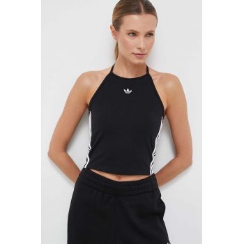 adidas Originals top femei, culoarea negru