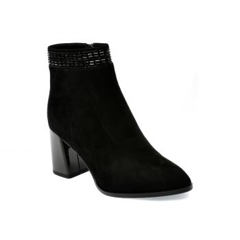 Botine GRYXX negre, QV00056, din piele intoarsa