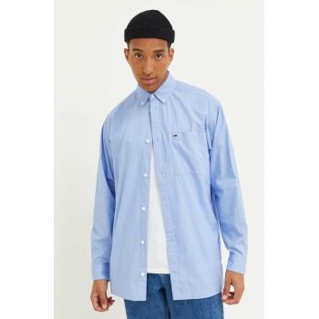 Tommy Jeans camasa din bumbac barbati, cu guler button-down, relaxed