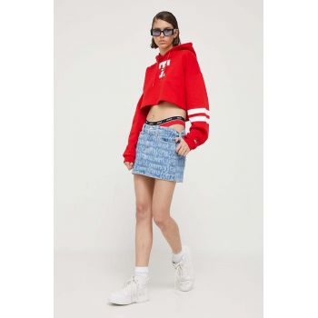 Tommy Jeans fusta jeans mini, drept ieftina